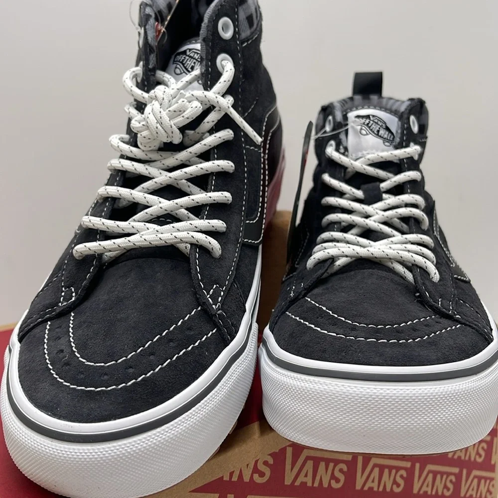 Vans Men’s Sk8-Hi Mte-1 Plaid Grey/White VN0A5HZYGYW Boots Sneakers